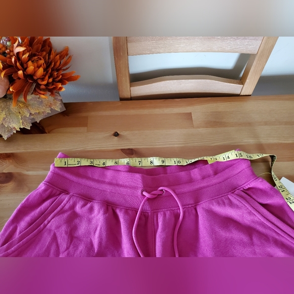 All In Motion - Women's High-Rise Pull-On Fleece Shorts Pink Size L - Picture 4 of 10